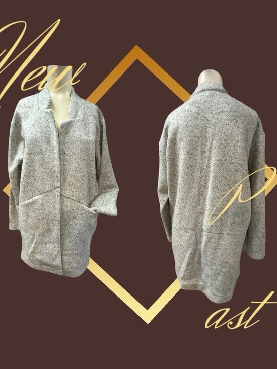 Express,Woman,Fall Coat,Gray,Sz S,Long Sleeve,Midi, Pockets.! - Picture 1 of 12